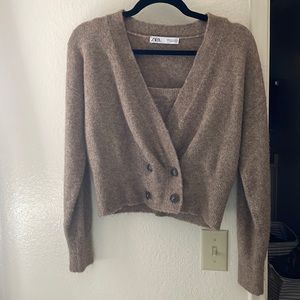 Zara cropped Sweater coord set